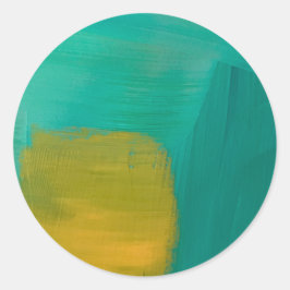 霧がかった太陽のシールデザイン ラウンドシール