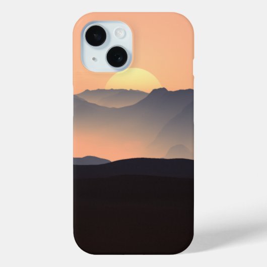 霧がかった山々が夕暮れ Case-Mate iPhoneケース (裏面)