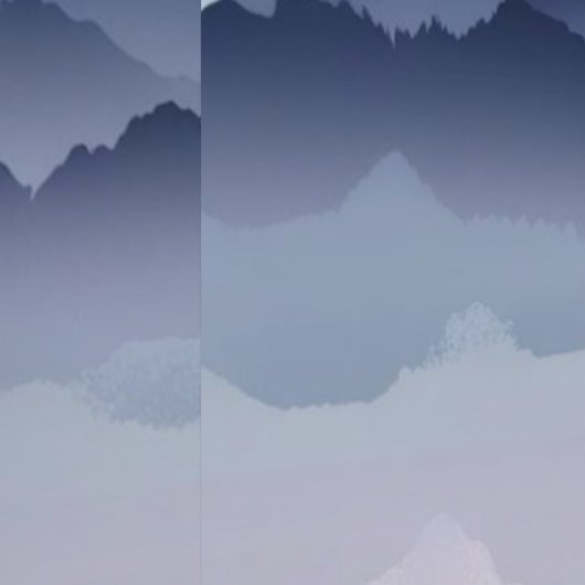 霧がかった山の風景の皮とスティック 壁紙 (縫い目)