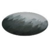 霧がかった山林の秋の霧 カッティングボード (角)