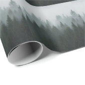 霧がかった山林の秋の霧 ラッピングペーパー (ロールコーナー)