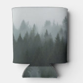 霧がかった山林の秋の霧 缶クーラー (裏面)