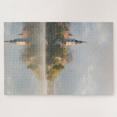 霧がかった日の出の湖ブリュー ジグソーパズル (横)