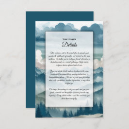 霧がかった松の木に響く エンクロージャーカード