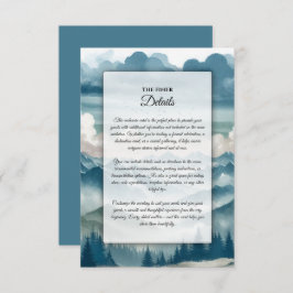 霧がかった松の木に響く エンクロージャーカード