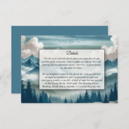 霧がかった松の木に響く エンクロージャーカード