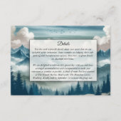 霧がかった松の木に響く エンクロージャーカード (正面)