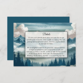 霧がかった松の木に響く エンクロージャーカード