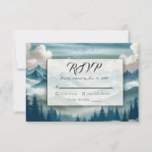 霧がかった松の木に響く 出欠カード (正面)