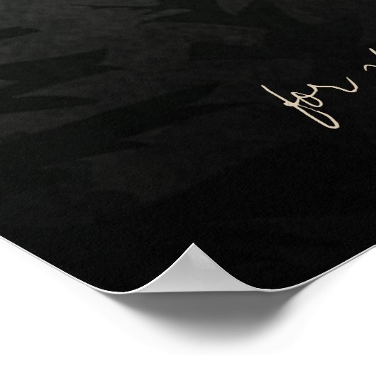 霧がかった森の木々が我々の結婚披露宴へようこそ ポスター (角)