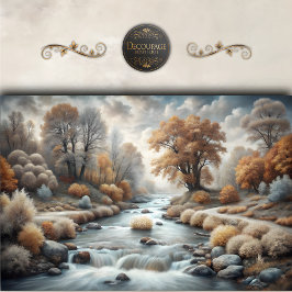 霧がかった秋の川のグローの切り離し 薄葉紙