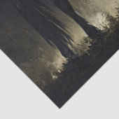 霧がかった秋の森の黒馬 薄葉紙 (詳細)