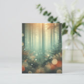 霧がかった秋の森《写真》ぼけ味スクラップブック紙シート (スタンド正面)