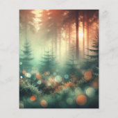 霧がかった秋の森《写真》ぼけ味スクラップブック紙シート (裏面)