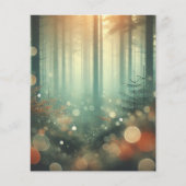 霧がかった秋の森《写真》ぼけ味スクラップブック紙シート (正面)