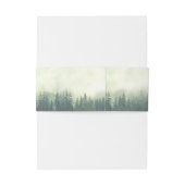 霧がかった緑の松の素朴木の結婚森 招待状ベリーバンド (裏面例)