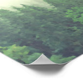 霧がかった緑の松5テーブル結婚のシーティングチャート ポスター (角)