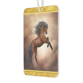 霧がかった雲で育つフリシアの茶色の馬 カーエアーフレッシュナー (左)