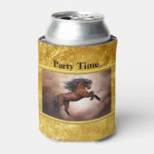 霧がかった雲で育つフリシアの茶色の馬 缶クーラー (缶正面)