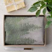 霧がかった霧の森の木 薄葉紙 (ギフト)