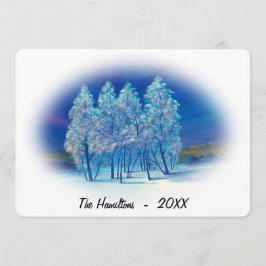 霧がかった青いトウヒの木ノーザンラ絵画イト