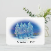 霧がかった青いトウヒの木ノーザンラ絵画イト (スタンド正面)