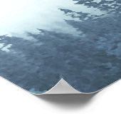 霧がかった青い山々が詰め結婚ていない式 ポスター (角)