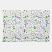 霧がかった青い雪の白いキッチンタオル キッチンタオル (横)