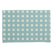 霧がかった青い黄色と白のバターカップ花 枕カバー (正面右)