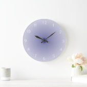 霧がかった青と白>プレーンなキッチンクロック ラージ壁時計 (ホーム)