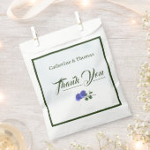 霧がかった青と緑 フェイバーバッグ (クリップ留めされた状態)