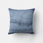 霧がかった青抽象芸術花崗岩の大理石パターン クッション (裏面)