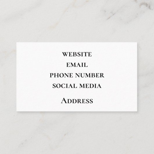 霧がかった青抽象芸術花崗岩の大理石パターン 名刺 (裏面)