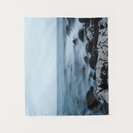 霧が立った岩場 タペストリー