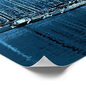 霧が立った朝の帆船 ポスター (角)