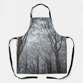 霧が立つ冬の森 エプロン (正面)