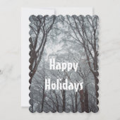 霧が立つ冬の森 シーズンカード (正面)