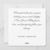 霧が立つ冬の森 シーズンカード (裏面)