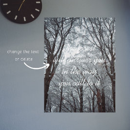 霧が立つ冬の森 ポスター