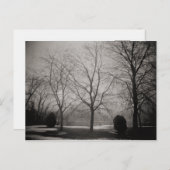 霧が立つ冬の雪のアートはがき ポストカード (正面/裏面)