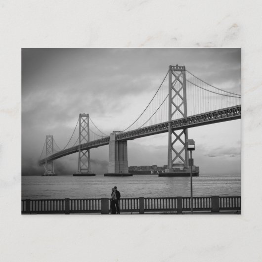 霧が立つ湾の日 ポストカード (正面)