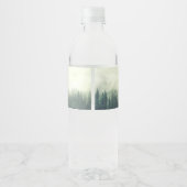 霧が立つ緑の松素朴の結婚森 ペットボトルラベル (裏面)