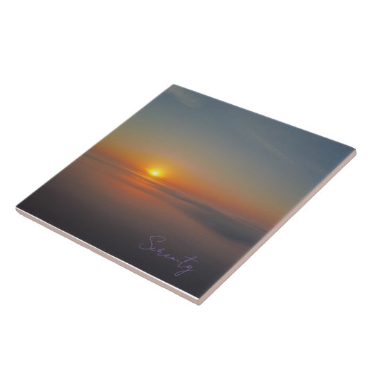 霧と穏やかな日の出 タイル (側面)