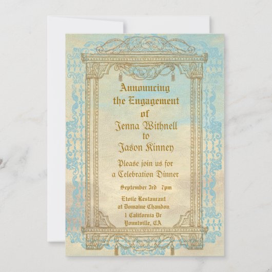 霧に包まれたおとぎの城の招待状 招待状 (裏面)