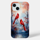 霧に包まれた森のショウジョウコウカンチョウ Case-Mate iPhoneケース (裏面)