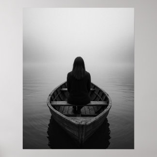 霧に包まれて - ひとり旅の女性アーティスト ポスター