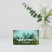 霧に覆われた山林の自然 名刺 (スタンド正面)