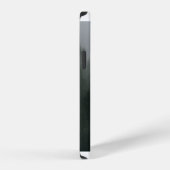 霧に覆われた緑の松の木 iPhoneケース (右側面)