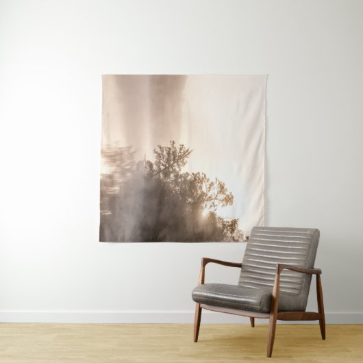 霧のある木々 タペストリー (インサイチュ(横))