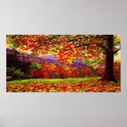 霧のかかったニューイングランドの秋 ポスター (正面)